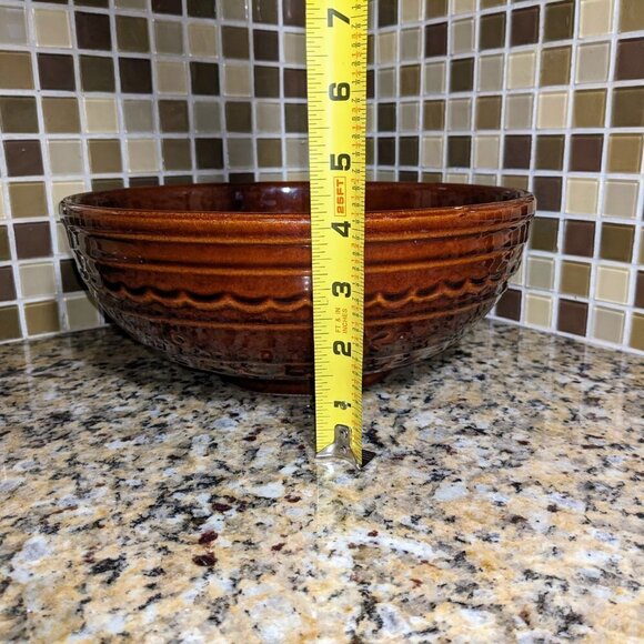 60's Marcrest Daisy Dot Ovenproof Stoneware 10" Bowl - Picture 8 of 11